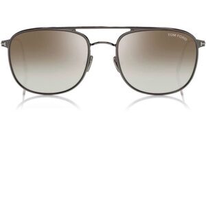 Tom Ford Brown Gradient Aviator Sunglasses